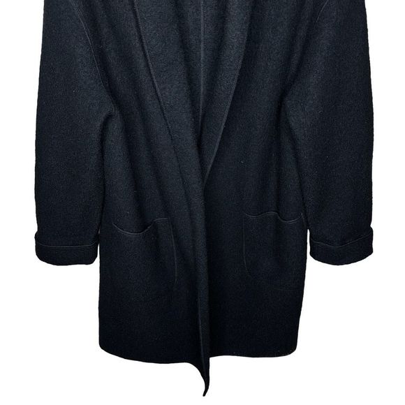 Eileen Fisher Wool Boiled Long Coat Large - Picture 3 of 8